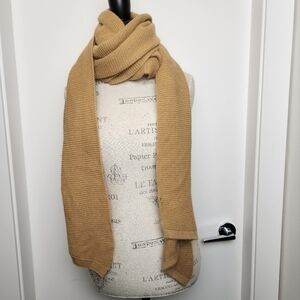 Steve Madden long camel knit scarf
